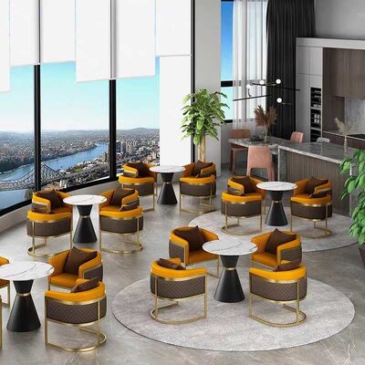 Italian Postmodern Luxury Lounge Armchair Stainless Steel Leg