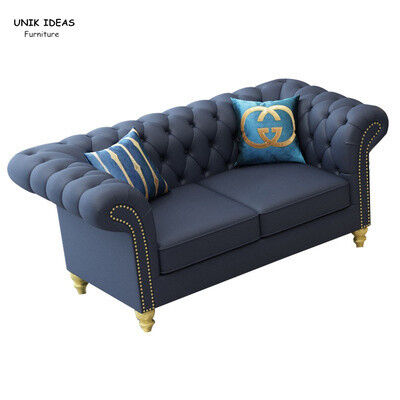 Contemporary Black Blue Leather Sectional Sofa Living Room Leather With Ottoman