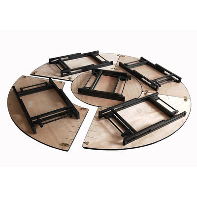 Plywood Crescent Banquet Folding Table And Chairs Arc Shaped Corner 6ft 8 Ft