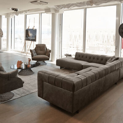 Luxury Single Seater Swivel Chair Sofa Armchair Comfortable Leather Leisure