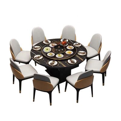 6 To 8 Seater Extendable Dining Table And Chairs For Small Spaces Grey Induction Cooker 120cm