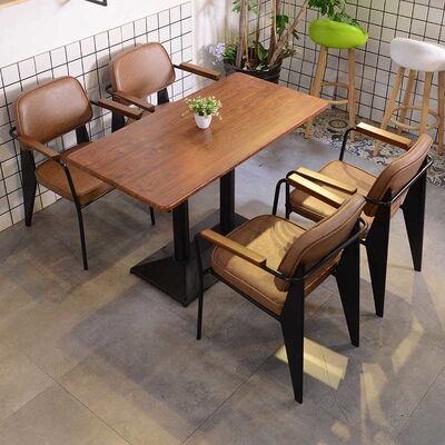 Restaurant Metal Frame Dining Chairs And Table Set Combination Iron Unik Ideas