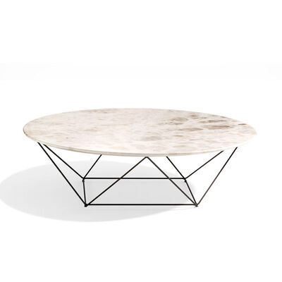 Black White Light Luxury Marble Coffee Table Marble Living Room Side Table
