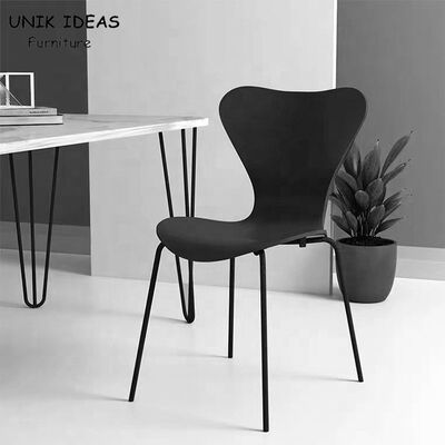 Goede prijs Rustieke Pp-Metaalbeen het Dineren Stoelen Kleurrijke Noordse Zwarte Stapelbaar online