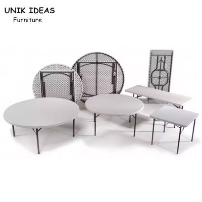 Goede prijs 5ft HDPE Plastic Rondetafel Vouwbare Draagbaar voor Openluchtpartijgebeurtenis online