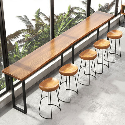 Goede prijs Bar Furniture Customization Height High Stools Wooden Industrial Metal Bar Table and Chairs online
