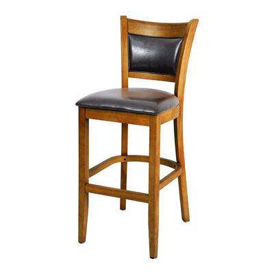 Goede prijs Restaurantmeubilair Hoogste stoel Japanse stijl Bar Counter Chair Solid Wood Bar Stool Met Lederen online