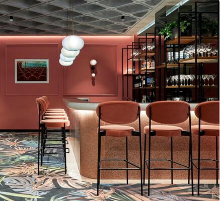 Goede prijs New Arrival Wholesale Cheap Modern Design Velvet Fabric Dining Chairs Tall Bar Chair online