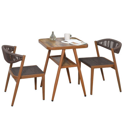 Goede prijs Innen- en buitenmeubilair opslag Ruimtebesparende rottaantuintafel en -stoelen online