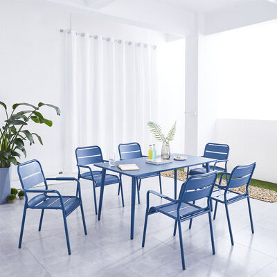 Goede prijs Kleurrijke terrassen Balkonmeubelen Stapelbare buitentuin Koffietafel en stoel Waterdicht online