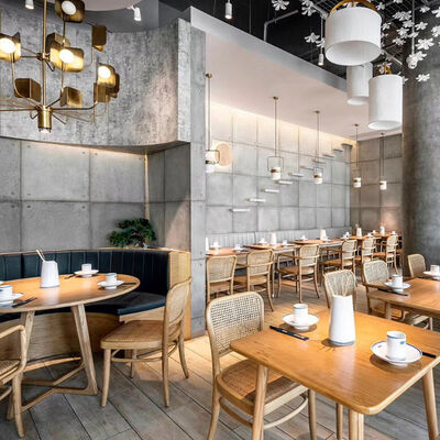 Goede prijs Meubelen voor restaurants op maat Houten eettafels en stoelen uit rotan online