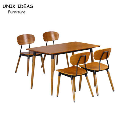 Goede prijs Industrial Bent Plywood Coffee Shop Dining Chair Set Simple Design Fast Food Restaurant Furniture online