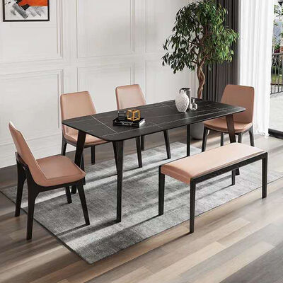 Goede prijs 120cm 140cm 160cm 8 Seater Marmeren Eettafel en Stoelen en met Bank online