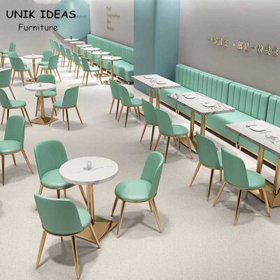 Goede prijs 47.24“ Bistro-Restauranteettafel met Leerstoelen wordt geplaatst Blauwe 4 Seater die online