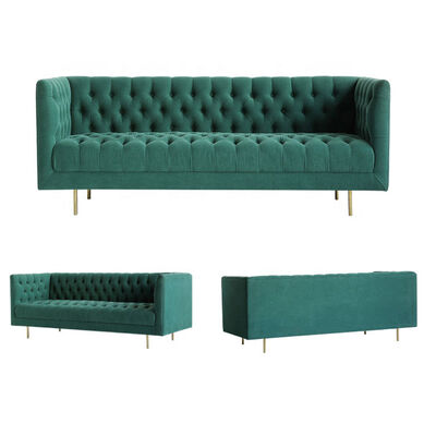 Goede prijs Stijl van Sofa Pull Clasp Sofa American van het luxe de Groene Fluweel Modulaire 80cm hoogte online