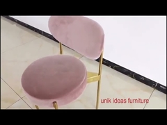 Eetkamerstoel met metalen onderstel